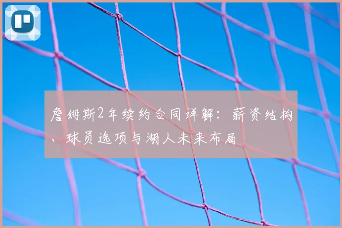 詹姆斯2年续约合同详解：薪资结构、球员选项与湖人未来布局